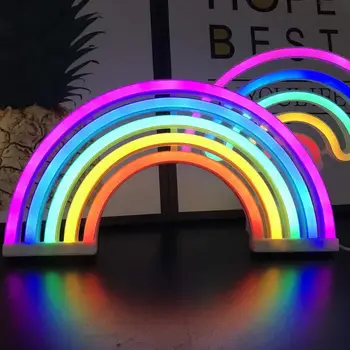 BIFI-Mielas Vaivorykštė Neoninis Ženklas,LED Rainbow Šviesos/Lempos Bendrabučio Dekoro,Vaivorykštė Dekoro Neoninės Lempos,Sienų Dekoras Mergaičių Miegamasis,Chistm