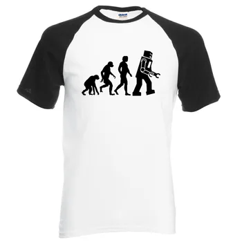 Big Bang Teorija Roboto Evoliucija vyrų slim fit marškinėliai 2019 naujas vasaros medvilnės raglan vyrų t-shirt juokingas animacinių filmų top tees