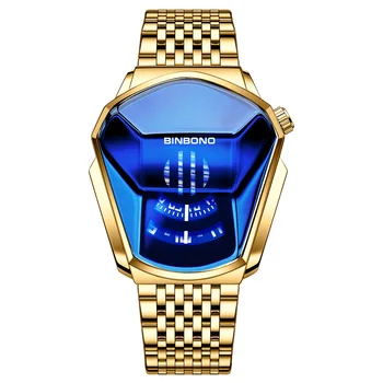 BINBOND Top Brand Prabanga Karinės Mada Sporto Žiūrėti Vyrų Aukso Rankiniai Laikrodžiai Žmogus Laikrodis Atsitiktinis Chronograph Laikrodis 2021