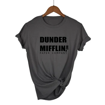 Biuro T-Shirt Moterims, Dunder Mifflin Inc Popieriaus Įmonė Wernham Hogg TV Šou Michael-Scott