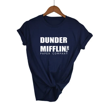 Biuro T-Shirt Moterims, Dunder Mifflin Inc Popieriaus Įmonė Wernham Hogg TV Šou Michael-Scott