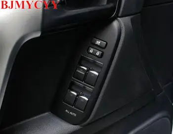 BJMYCYY 7PCS/SET Automobilių langų pakėlimo mygtuką ABS dekoratyvinis blizgančiais Toyota Prado 2700 2010-2018 m.