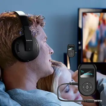 Bluetooth 5.0 Garso Imtuvas, Siųstuvas su skystųjų KRISTALŲ Ekranas Mic Handfrees Skambina 3.5 mm Stereo AUX Belaidžio ryšio Adapteris