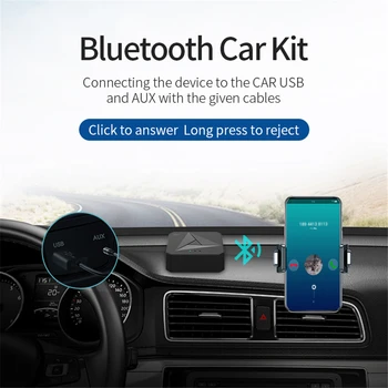 Bluetooth 5.0 Imtuvas Siųstuvas ir 3,5 mm A2DP/AVRCP Muzikos Belaidžio Garso Adapteris laisvų Rankų Skambučių Mic NFC Automobilinis TV Auto