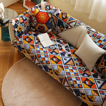 Bohemija, Sofos Padengti Europos Stiliaus Minkštas Modernaus Slydimo Fleeced Audinio sofos, padas Atsparus Sofa Slipcover Sėdynės Sofos Padengti Brėžinys