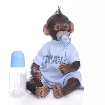 Boneca Macaco atgimsta beždžionė baby doll audinio organas, silikono kūdikių lėlės, žaislai, dovanos Cosplay Ape lėlės 40cm