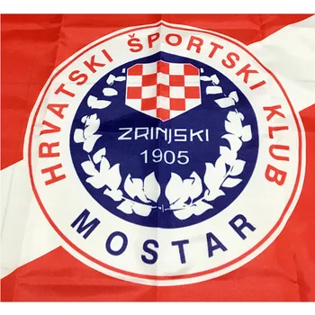 Bosnija ir Hercegovina HSK Zrinjski Mostar 3ft*5ft (90*150cm) Dydis Kalėdų Dekoracijas Namų Vėliavos Banner Dovanos