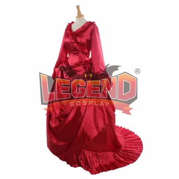 Bram Stoker ' s Drakula Mina Harker Red Šurmulio Fancy Dress Suaugusių Moterų Helovinas raudona viduramžių drakula suknelė