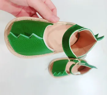 Brand New Baby Vasaros Sandalai, Batai Mielas Žalias Dinozauras PU Odos Mergaitės Berniukai neslidus Kūdikių Bateliai Kūdikiams, Vaikiška Vaikščioti batų