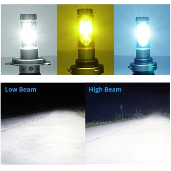BraveWay H11 9005/HB3 9006/HB4 H7 LED H4 Automobilių Šviesos Žibintų Lemputės 12000Lm 6500K Balta 3000K Geltona H8, H9 Auto Priekiniai Foglamp