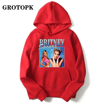 Britney Spears Gražių Nuotraukų Ir Senovinių Hoodie Palaidinės Žiemos 2020 Negabaritinių Harajuku Korėjos Stiliaus Unisex Vyrų/Moterų Hoodie