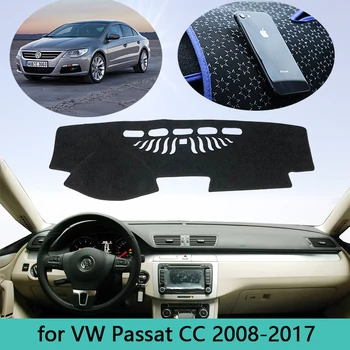 Brūkšnys Kilimėlis prietaisų Skydelio Dangtelį Dashmat Tinka VW Volkswagen Passat CC 2008~2017 automobilių Stilius Anti-sun Apsaugoti Kilimą Automobilių Trinkelėmis 2009 m. 2010 m.