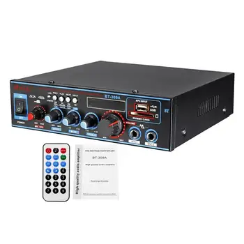 BT-309A Kino Stiprintuvai 2CH HIFI LCD Ekranas Audio Stereo Galios Stiprintuvas, 