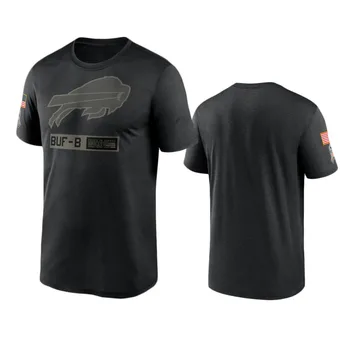 Buffalo Vyrų Juoda 2020 Sąskaitas Pasveikinti Paslaugų Komandos Logotipą Veiklos T-Shirt