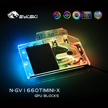 Bykski Vandens Bloko naudoti GIGABYTE AORUS RTX1660TI MINI ITX OC 6G / (GV-N2060OC-6GD Rev2.0) Visiškai Padengti Vario Bloko / RGB AURA