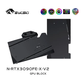Bykski Vandens Bloko naudoti nVIDIA RTX3090 Įkūrėjas Edition GPU Kortelės / Vario Bloko tinka 3090 FE vaizdo plokštė / Backplate A-RGB RURA