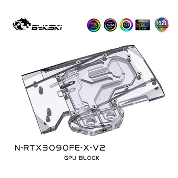 Bykski Vandens Bloko naudoti nVIDIA RTX3090 Įkūrėjas Edition GPU Kortelės / Vario Bloko tinka 3090 FE vaizdo plokštė / Backplate A-RGB RURA