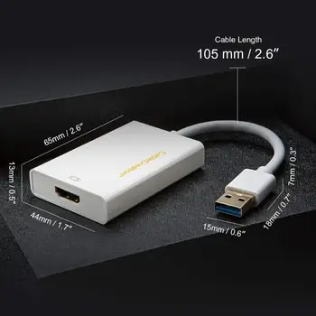 CableCreation USB 3.0 ir HDMI Adapterį (DisplayLink), USB Išorinis Ekranas Grafikos Adapteris, Suderinamas su 
