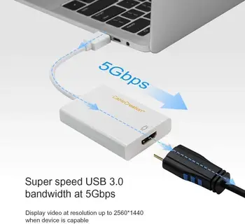 CableCreation USB 3.0 ir HDMI Adapterį (DisplayLink), USB Išorinis Ekranas Grafikos Adapteris, Suderinamas su 