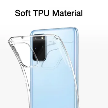 Cafele Crystal Clear Atveju, Samsung Galaxy S20 plus ultra dangtelis Skaidrus, Minkštos TPU Case for Samsung Galaxy S20 Plius