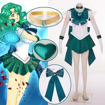 Cafiona Sailor Moon Kaiou Michiru Sailor Neptune Super S Cosplay Kostiumų Seksuali Suknelė Rinkinys