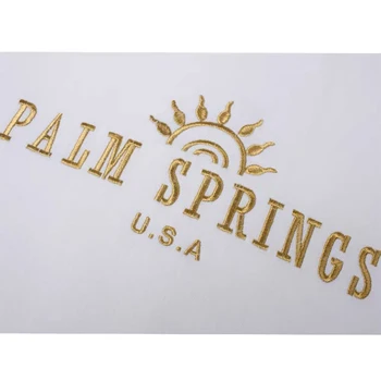 Calelinka American Vintage Palm Springs Raidės Siuvinėjimas Spausdinti Baltos Medvilnės Megztiniai Apvalia Kaklo Derliaus Moterų Ins Džemperiai