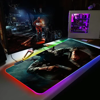 Call of Duty Anime Užsakymą Didelis Žaidimų Kilimėlis RGB LED Apšvietimu Kilimėlis Mause kiliminė danga, Stalas Kilimėlis CSGO
