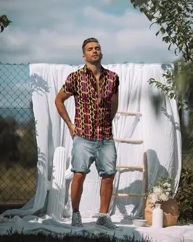 Camisa hawaiana de manga corta para hombre a la moda de 2021 camisas de secado rápido de talla grande asiáticas. M-2XL informa