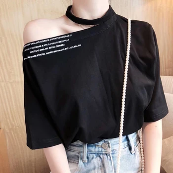 Camisetas verano mujer 2021 palaidinė moterims, Tuščiaviduriai, Iš Spausdinimo Velniop kaklo trumpomis rankovėmis palaidinė moterims moteriški viršūnes blusa 4754 50