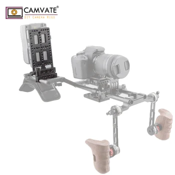 CAMVATE Fotoaparato Baterijos Plokštė Su standartine 15mm Gnybtas prie žaibolaidžio & Apkabos, Adapteris, Skirtas DSLR Fotoaparatas Lazdele Paramos Sistema / Baterijos Montavimas