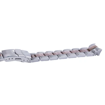 CARLYWET 22mm Aukštos Kokybės Nerūdijančio Plieno Riešo Žiūrėti juostos Pakeitimas Metalo Watchband Apyrankę Double Push Užsegimas Už Seiko