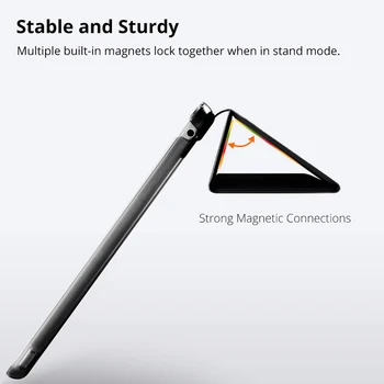Case for iPad 2 Oro 9.7 Slim Magnetiniai Veidrodėliai Apversti Stovėti Funda iPad 6 Smart Cover 