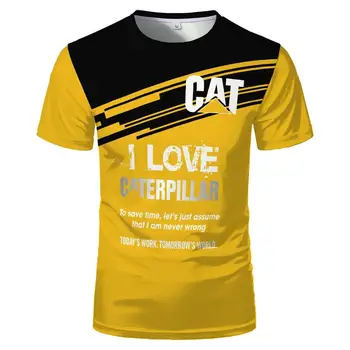 Cat, caterpillar 3dT Marškinėliai vasaros įdomus avataras atspausdintas t-marškinėliai, vyriški marškinėliai topai juoda polyes tees Mados Trumpas rankovės