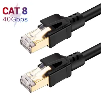 Cat8 Ethernet Kabelis(3.3-33Ft.) 26AWG Tinklo Kabelis 40Ghbps, 2000MHz, Auksą, Padengtą RJ45 Connenctors, už Maršrutizatorius, Xbox, Modemas