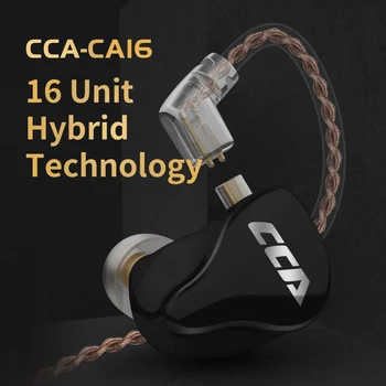 CCA CA16 7BA+1DD Hibridiniai Vairuotojai HIFI Stebėjimo Ausinės Ausyje Ausinės Ausinės su 2PIN 0,75 MM Connecter už C10, C12 C16 ZSX