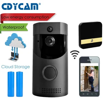 CDYCAM Vandeniui 720P HD Wireless WiFi Vaizdo Doorbell PIR Doorbell Kamera, Naktinio Matymo Dviejų krypčių Garso Bateriją, Bevielį durų skambutį