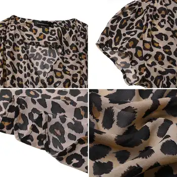 Celmia Moterų Ilga Suknelė 2021 M. Vasarą Seksualus V-kaklo Leopardas Spausdinti Derliaus Maxi Sundress Atsitiktinis Aukšto Juosmens Padalinta Šalis Vestidos 5XL