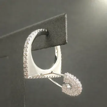 Cheny s925 sterlingas sidabro spalio naujas vieno pin žiedas, auskarai moterų balto aukso auskarai paprasta ir aukštos klasės dizainas