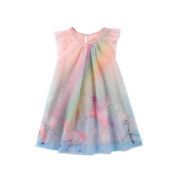 Citgeett Vienaragis Baby Girl Dress Akių Spalvingi Tiulio Šalies Fancy Dress Sundress Vasaros Mielas Drabužiai