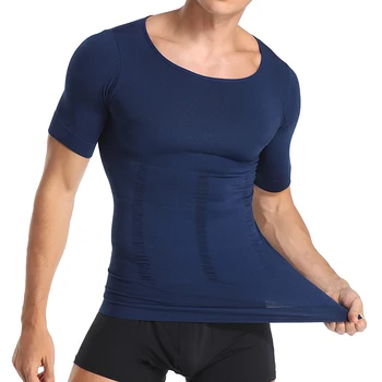 Classix Vyrų Kūno Glass Toning T-Shirt Ginekomastija Suspaudimo Marškinėliai Laikysenos Korektorius Undershirt Pilvo Lieknėjimo Apatiniai Korekcinių