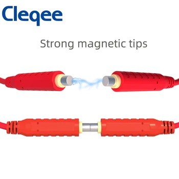 Cleqee ŠVOK Vielos Magnetinių Bandymų Veda 30 V 5A Žemos Įtampos Magnetiniams Jumper 20AWG Silikono Kabelis 1M Raudona T10005.1
