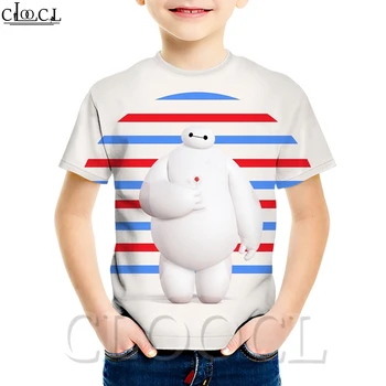 CLOOCL Didelis Herojus 6 Mielas Berniukas T-shirt 3D Spausdintos Grafikos Atsitiktinis Vaikų Drabužių Cartoon Vaikų Vasaros trumparankoviai