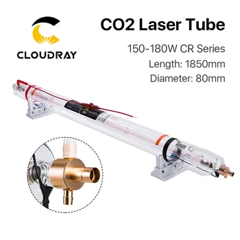 Cloudray CR150 150-180W CR Serijos CO2 Lazerio Vamzdelio Ilgis 1850mm Dia.80mm Stiklo Vamzdis Atnaujintas Metalo Galvos CO2 Lazerio Aparatas