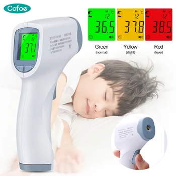 Cofoe elektros Kaktos Termometras Ne-susisiekite su Infraraudonųjų spindulių Termometru Temperatūra, Karščiavimas, Skaitmeninis Matavimo kūdikių ir suaugusiųjų įrankiai