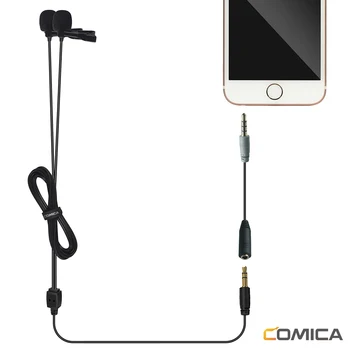 CoMica BTM-D02 Mikrofonas 2,5 M 4,5 m 6,0 m Lavalier Kondensatoriaus Mikrofonas, Mic VEIDRODINIŲ Telefono Kamera Gopro Studija Mikrofonas