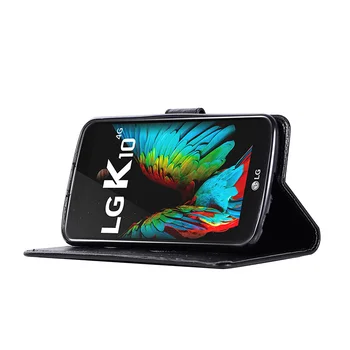 Coque Piniginės Atveju LG K10 Padengti Rubisafe Prabanga Apversti Odos Išmanųjį telefoną PU Etui Atvejais LG K10 LTE 2016 K420N K430 K430DS Funda