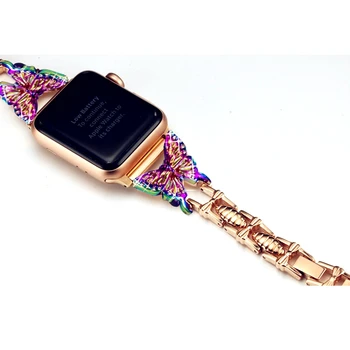 Correa Apple Žiūrėti se Serijos 5 4 6 juosta 40mm 44mm cinturino moterų apyrankė iwatch 3 38mm 42mm dirželis bling watchbands