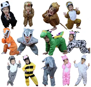 Cosplay vaikų gyvūnų šokio spektaklis kostiumai Helovinas pliušinis etape šalis festivalis rekvizitai drabužiai