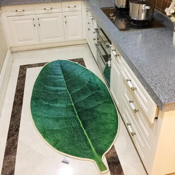 Creatieve woonkamer kilimų simulatie groene bumas bladeren ne slydimo vloerkleed slaapkamer lange hal slaapkamer keuken vloermat