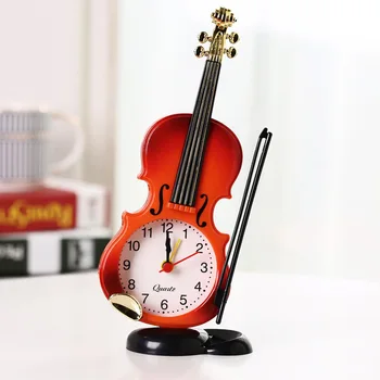 Creative Muzikos Instrumentų Formos Stalinis Laikrodis Kambarį Apdaila Stalo Laikrodis 3